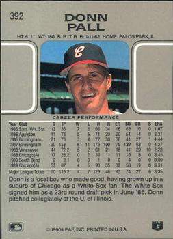Donn Pall  baseball card collectible - Main Image 2