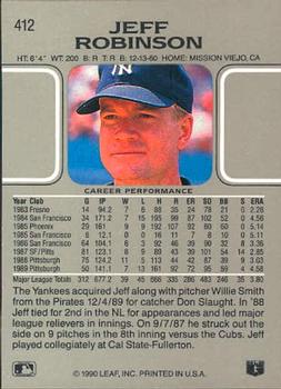 Jeff Robinson  baseball card collectible - Main Image 2