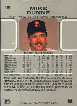 Mike Dunne  baseball card collectible - Main Image 2