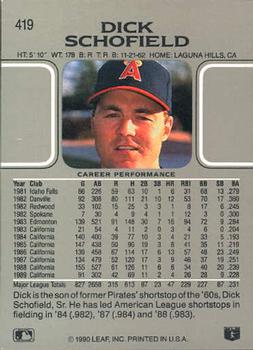 Dick Schofield  baseball card collectible - Main Image 2