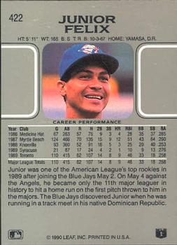 Junior Felix  baseball card collectible - Main Image 2