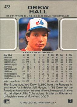 Drew Hall  baseball card collectible - Main Image 2