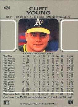 Curt Young  baseball card collectible - Main Image 2
