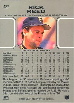 Rick Reed  baseball card collectible - Main Image 2