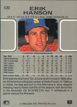 Erik Hanson  baseball card collectible - Main Image 2