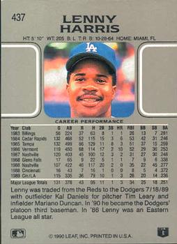 Lenny Harris  baseball card collectible - Main Image 2