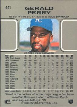 Gerald Perry  baseball card collectible - Main Image 2