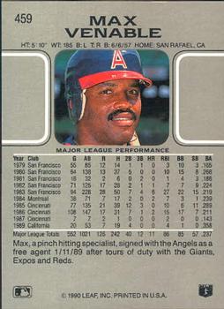 Max Venable  baseball card collectible - Main Image 2