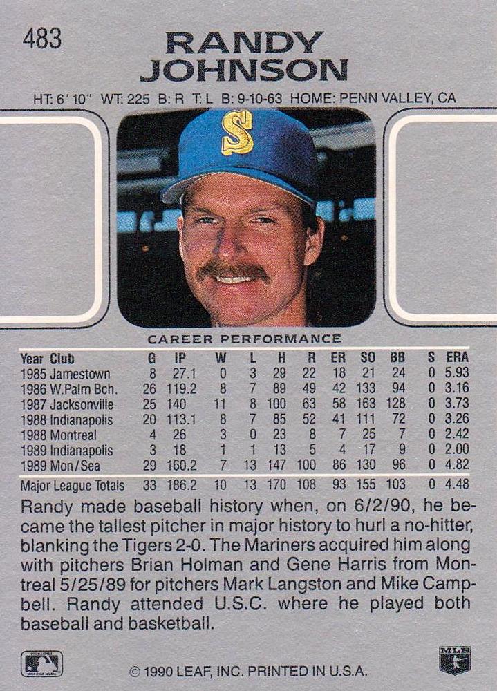 Randy Johnson  baseball card collectible - Main Image 2