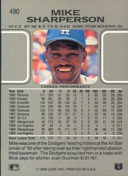 Mike Sharperson  baseball card collectible - Main Image 2