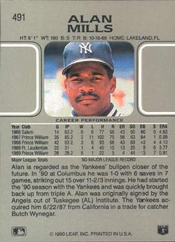 Alan Mills  baseball card collectible - Main Image 2