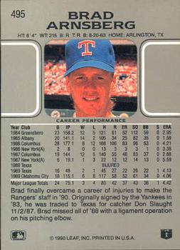 Brad Arnsberg  baseball card collectible - Main Image 2