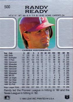 Randy Ready  baseball card collectible - Main Image 2