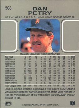 Dan Petry  baseball card collectible - Main Image 2