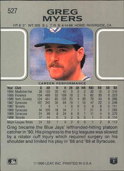 Greg Myers  baseball card collectible - Main Image 2