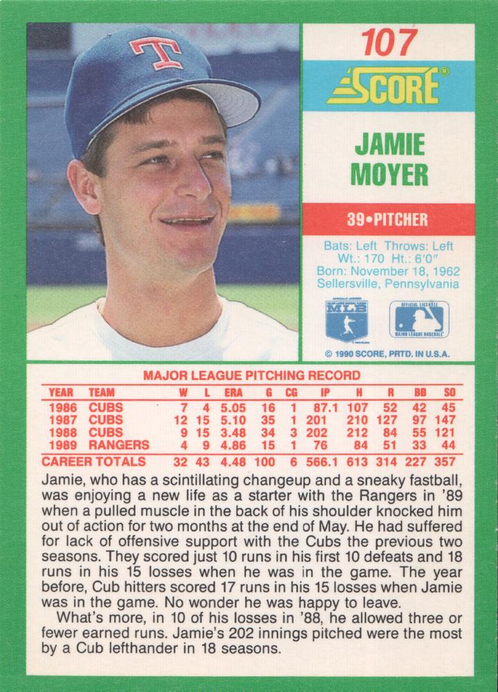 Jamie Moyer  baseball card collectible - Main Image 2