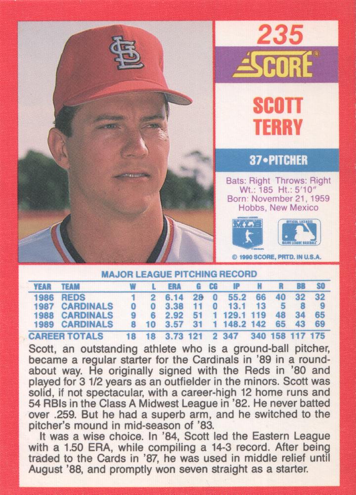 Scott Terry  baseball card collectible - Main Image 2
