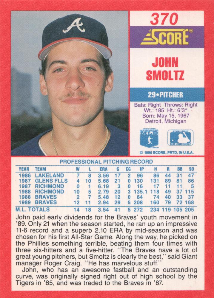 John Smoltz  baseball card collectible - Main Image 2