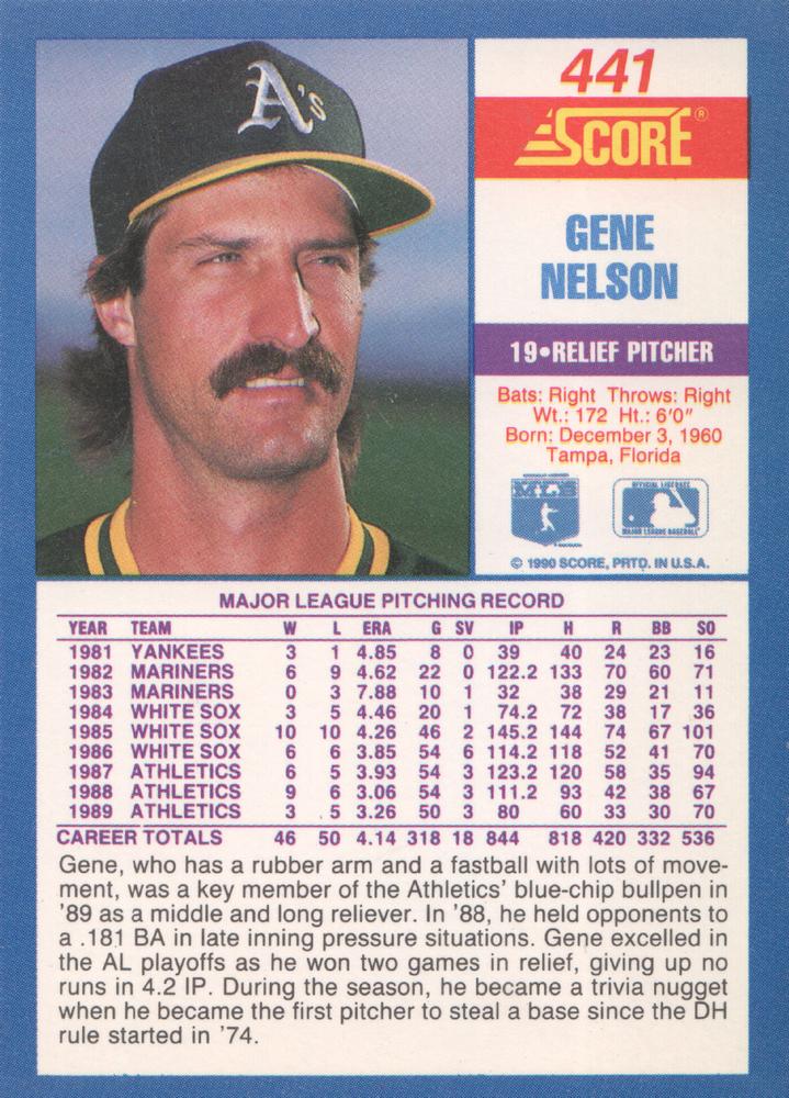 Gene Nelson  baseball card collectible - Main Image 2