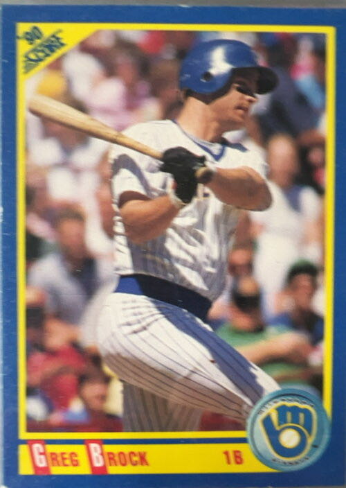 Greg Brock  baseball card collectible - Main Image 3