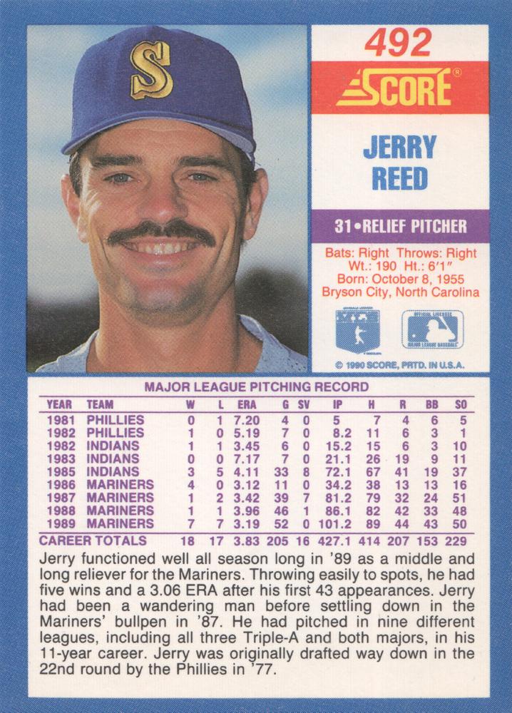 Jerry Reed  baseball card collectible - Main Image 2
