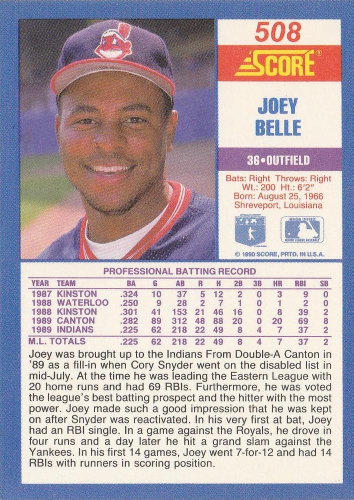 Joey Belle  baseball card collectible - Main Image 2