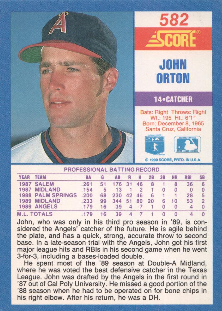 John Orton  baseball card collectible - Main Image 2