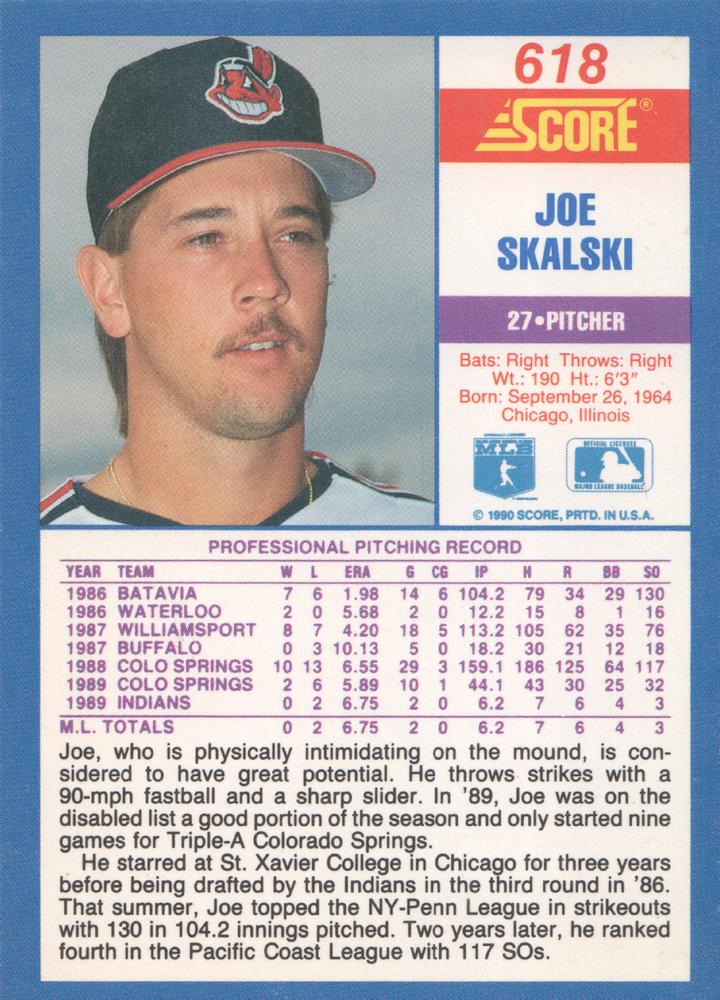 Joe Skalski  baseball card collectible - Main Image 2