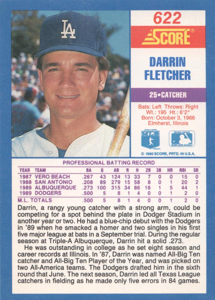 Darrin Fletcher  baseball card collectible - Main Image 2