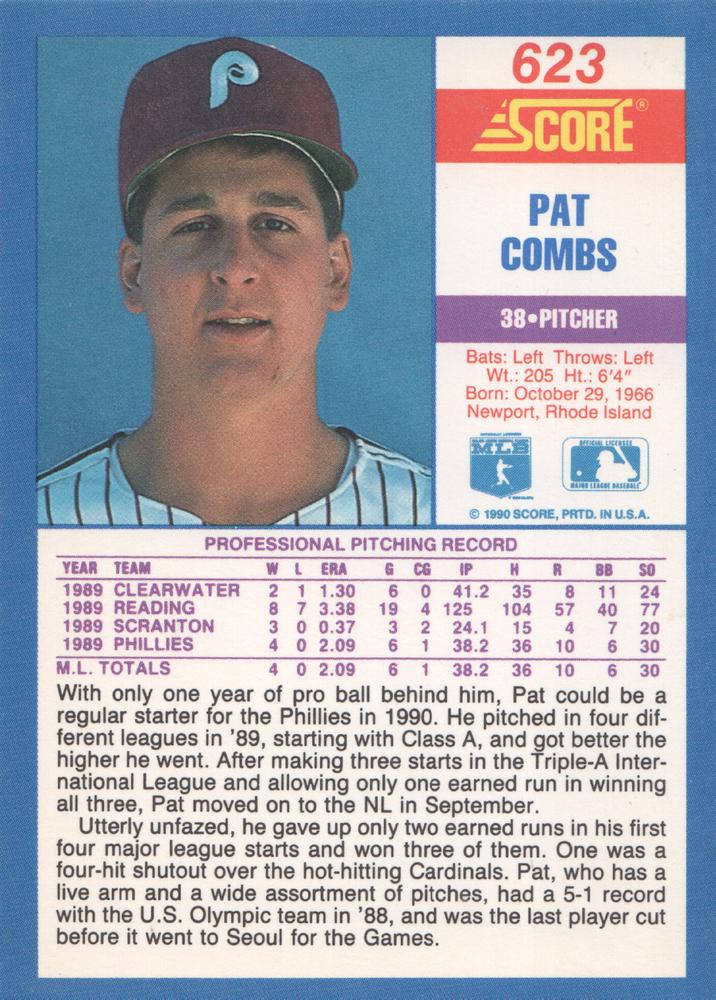 Pat Combs  baseball card collectible - Main Image 2