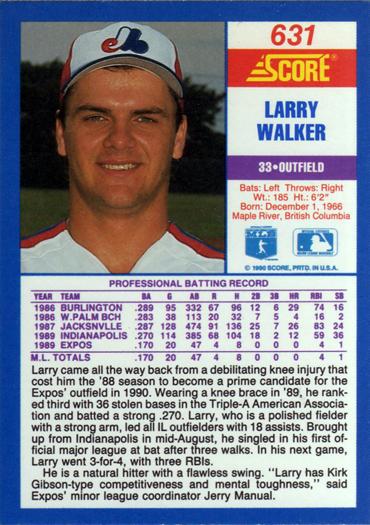 Larry Walker  baseball card collectible - Main Image 2