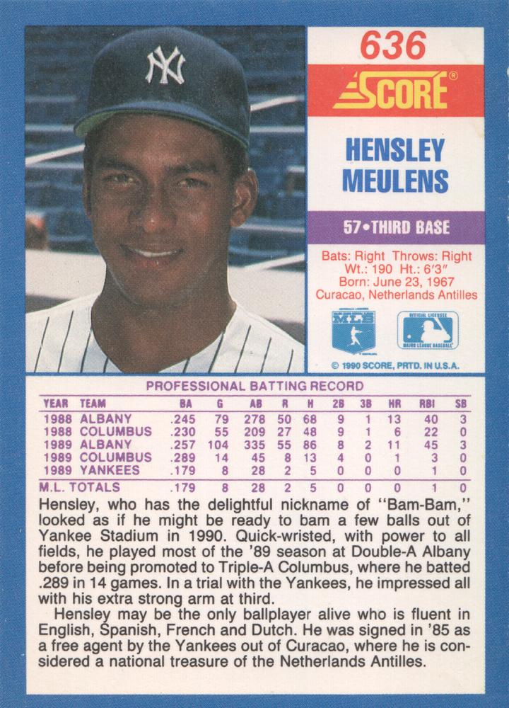 Hensley Meulens  baseball card collectible - Main Image 2
