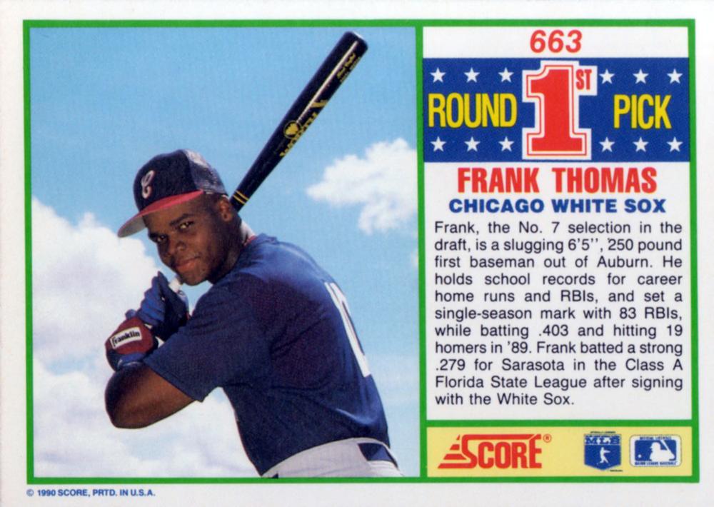 Frank Thomas  baseball card collectible - Main Image 2