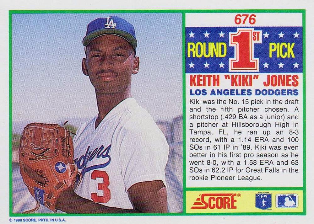 Keith "Kiki” Jones  baseball card collectible - Main Image 2
