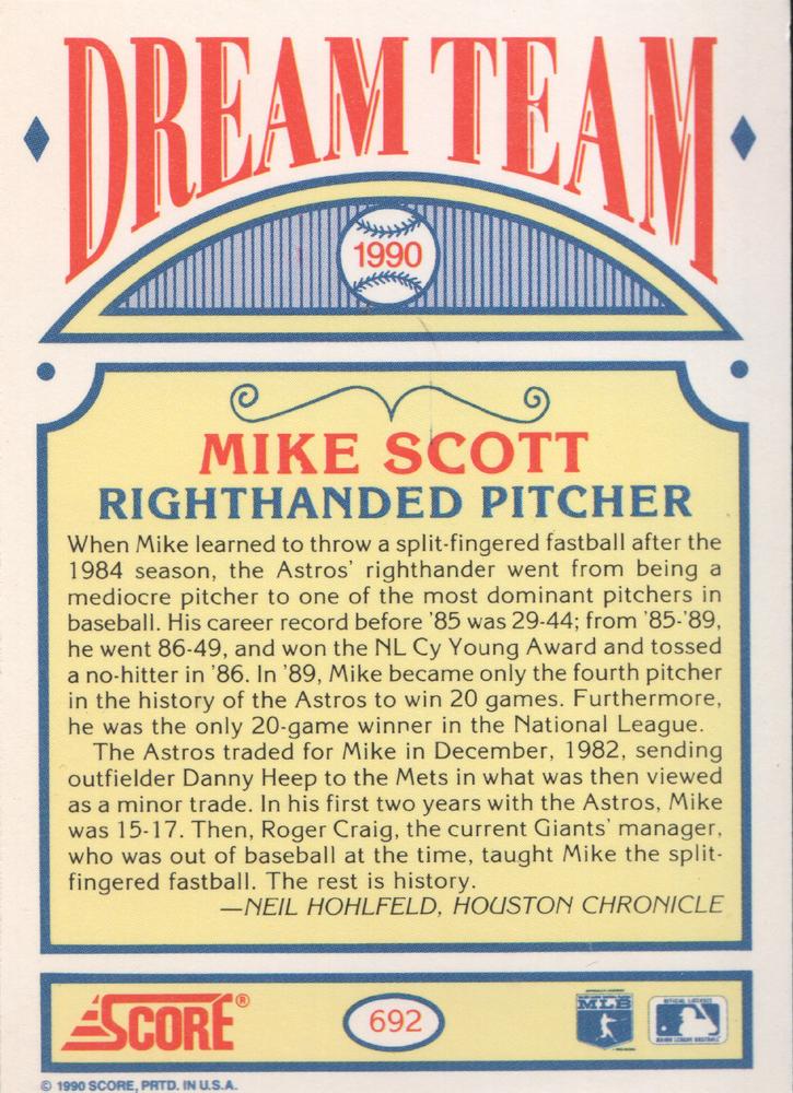 Mike Scott  baseball card collectible - Main Image 2