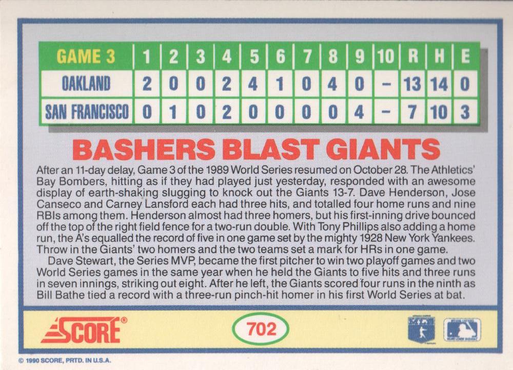 World Series Game 3  baseball card collectible - Main Image 2