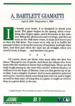 A. Bartlett Giamatti  baseball card collectible - Main Image 2