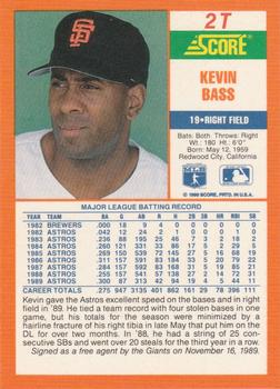 Kevin Bass  baseball card collectible - Main Image 2