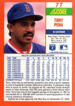 Tony Pena  baseball card collectible - Main Image 2