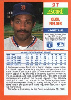 Cecil Fielder  baseball card collectible - Main Image 2