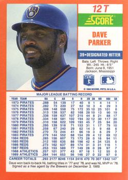 Dave Parker  baseball card collectible - Main Image 2