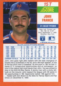 John Franco  baseball card collectible - Main Image 2