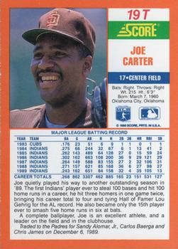 Joe Carter  baseball card collectible - Main Image 2