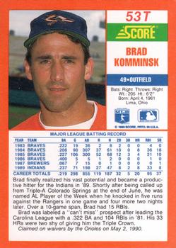 Brad Komminsk  baseball card collectible - Main Image 2