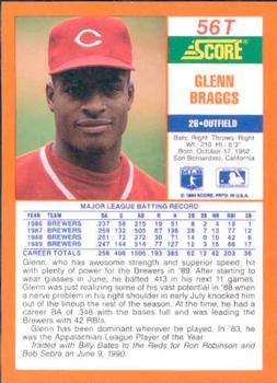 Glenn Braggs  baseball card collectible - Main Image 2