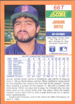 Junior Ortiz  baseball card collectible - Main Image 2