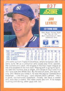 Jim Leyritz  baseball card collectible - Main Image 2