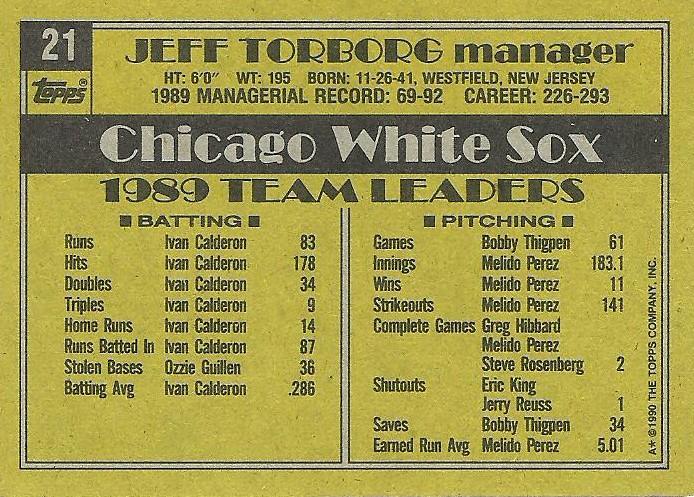 Jeff Torborg  baseball card collectible - Main Image 2