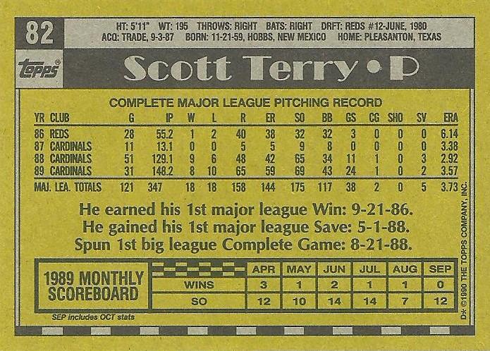 Scott Terry  baseball card collectible - Main Image 2