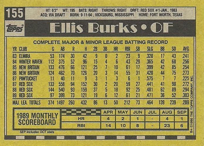 Ellis Burks  baseball card collectible - Main Image 2